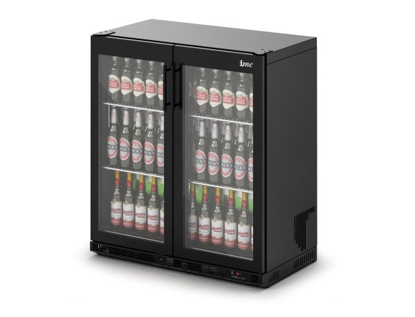 IMC Ventus V90 Bottle Cooler [Front Load] - Full Front Glass Door - Black Painted Frame - H 900 mm - W 900 mm - R290