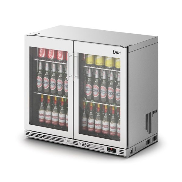 IMC Ventus V90 Bottle Cooler [Front Load] - Full Front Glass Door - Stainless Steel Frame - H 800 mm - W 900 mm - R290