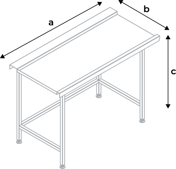 Classeq T11EX Stainless Steel Exit Table 1100mm for P500A Dishwasher