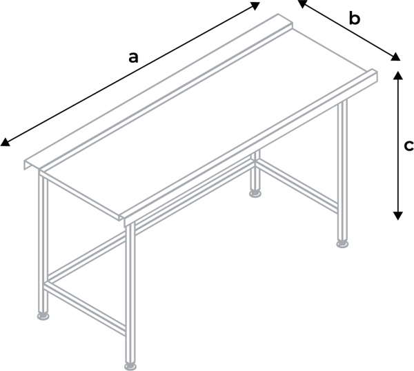 Classeq T15EX Stainless Steel Exit Table 1500mm for P500A Dishwasher